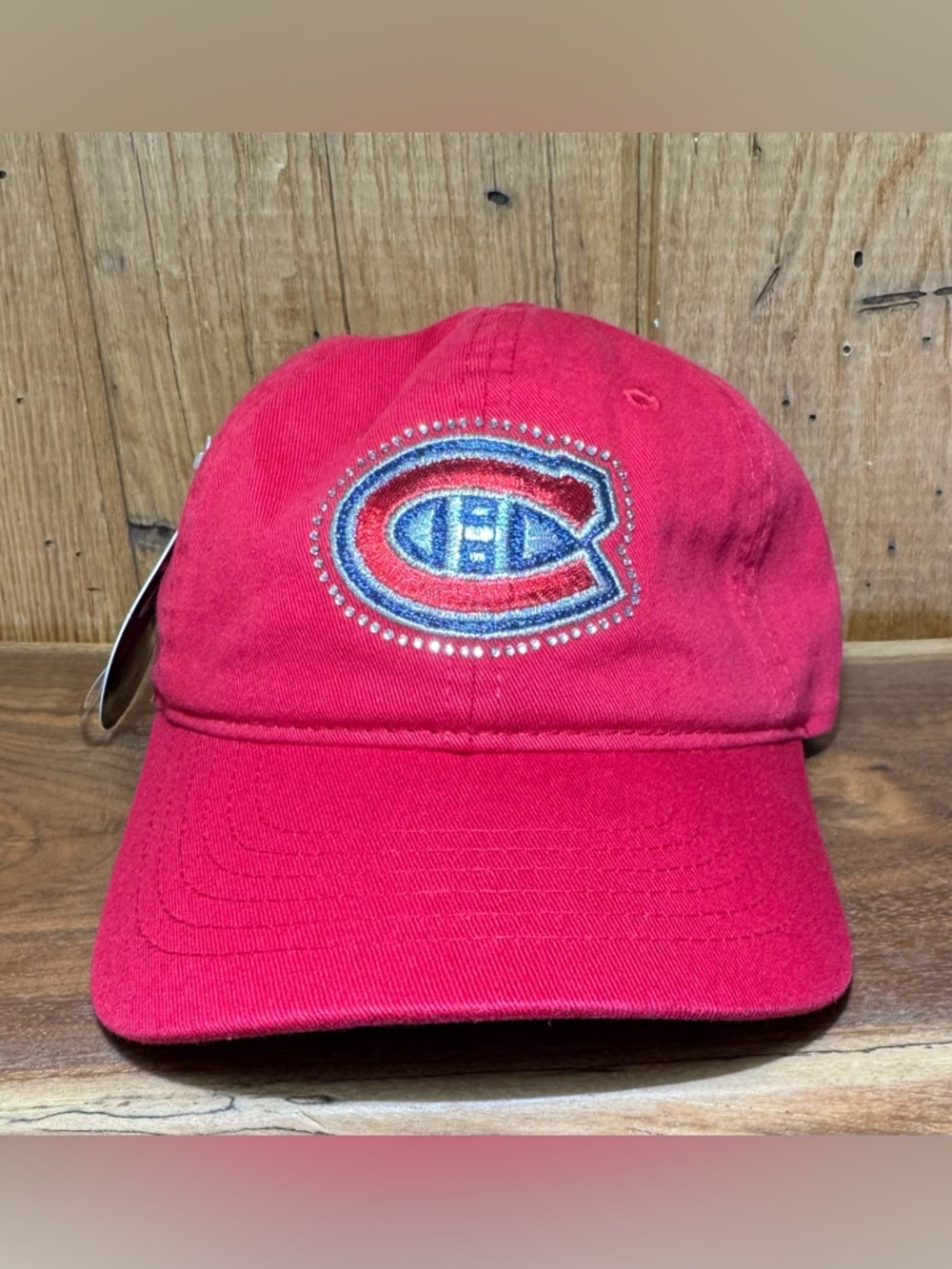 Montreal Canadiens ’47 Brand Red Rhinestone Logo Adjustable Strapback Cap